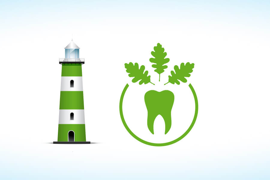 Logo und Lecchtturm der raxis Eichenlaub in Wiesbaden